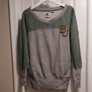 AC Baylor University Green and Gray Sweatshirt Sz.XS